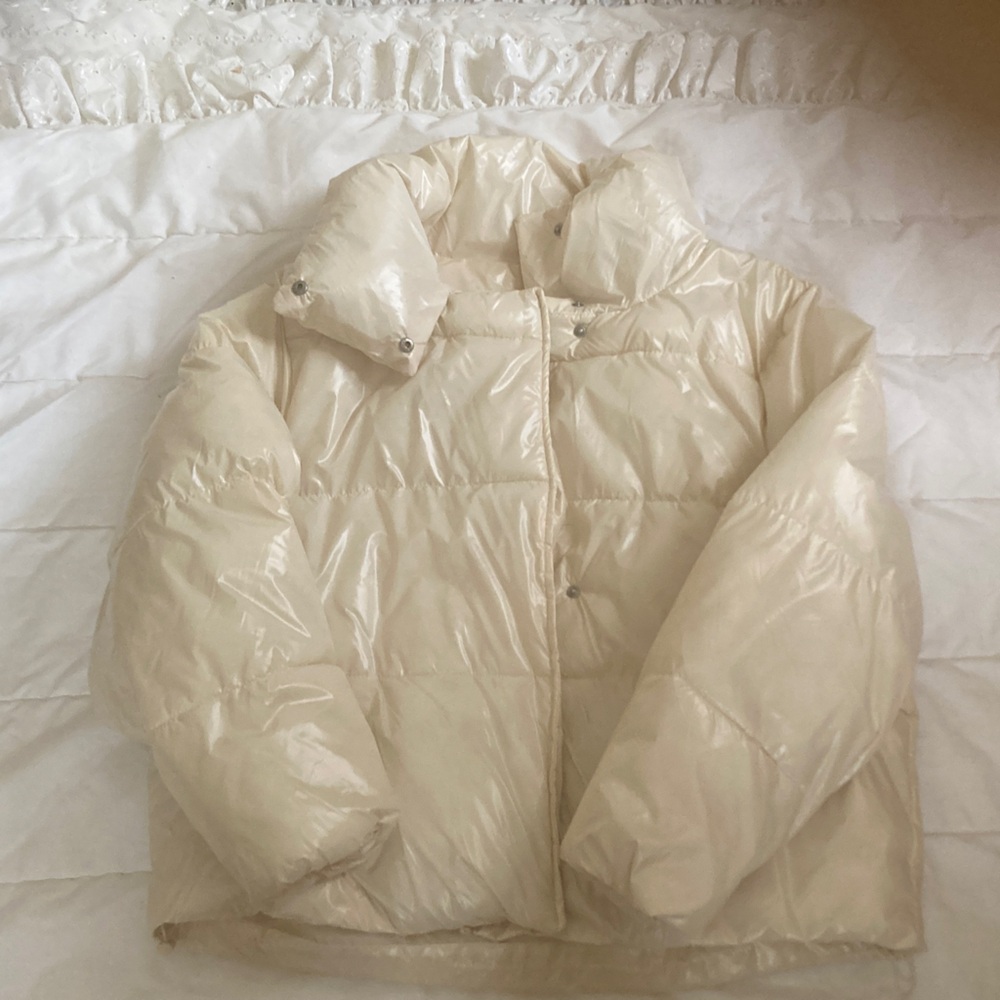 A New Day Women's Cream Puffer Jacket